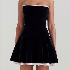 House of CB Black Velvet Dress